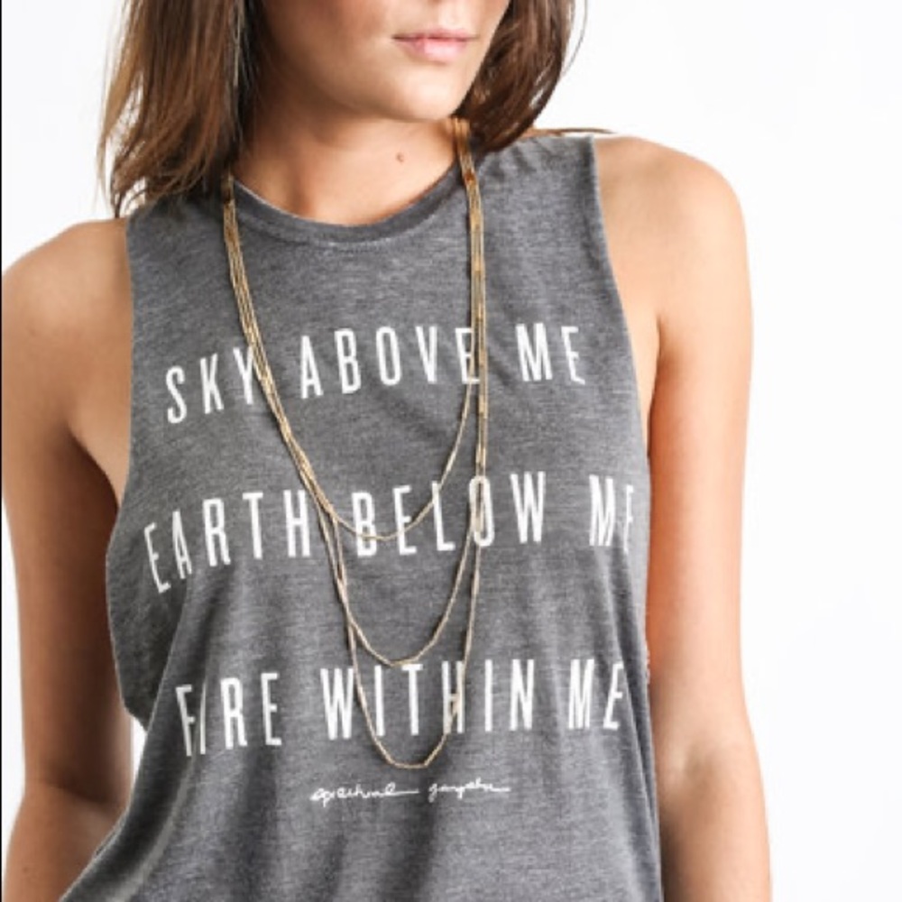 Spiritual Gangster Sky Above Me Sleeveless Crop